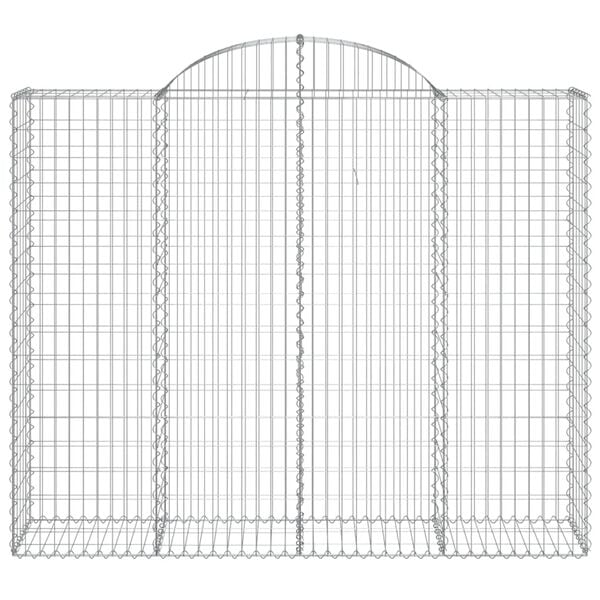 vidaXL Gabion Basket Set of 18 Silver Galvanized iron Large Durable