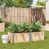 vidaXL Garden Planter Natural Pine Solid Pine Wood Large Foldable