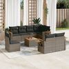 vidaXL Garden Sofa Set Grey Poly Rattan One size fits all Modular