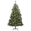 vidaXL Artificial Hinged Christmas Tree 300 LEDs & Ball Set 94.5"