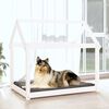 vidaXL Dog Bed White Solid Pine Wood Medium Minimalistic Dog Bed