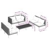 vidaXL Garden Lounge Set Dark Grey