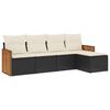 vidaXL Garden Sofa Set Black