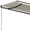 vidaXL Retractable Awning Cream Powder-Coated Aluminum Large