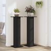 vidaXL Plant Stands 2 pcs Black 11.8x11.8x37.4" Engineered Wood