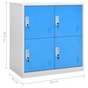 vidaXL Locker Cabinet Set of 5 Light grey and blue Steel Medium