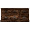 vidaXL TV Cabinet Smoked Oak Engineered Wood 39.4 in x 14.0 in x 17.7 in