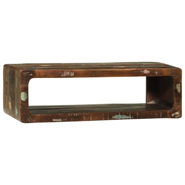 vidaXL TV Cabinet with Shelf Multicolour Solid Reclaim wood