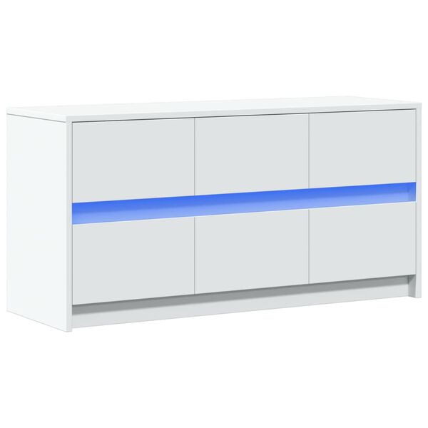 vidaXL TV Cabinet White Engineered wood Medium TV Cabinet Rectangular
