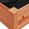 vidaXL Planter Brown Solid fir wood, Non-woven fabric 80 in long Planter