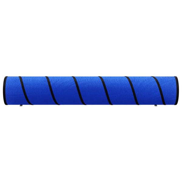 vidaXL Dog Tunnel Blue Polyester, Metal Large Collapsible