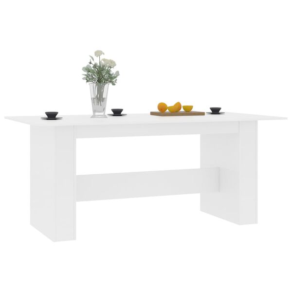 vidaXL Dining Table White Engineered wood Minimalist Dining Table
