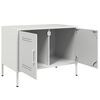 vidaXL TV Cabinet Set of 2 White Steel Compact TV Cabinet