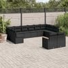 vidaXL Garden Sofa Set Black
