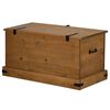 vidaXL Storage Chest Honey brown Solid pine wood with metal Medium