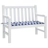 vidaXL Patio Bench Cushion Blue&White Stripe 47.2x19.7x1.6" Oxford Fabric