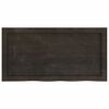 vidaXL Wall Shelf Dark Brown Solid Oak Wood 31.5 in x 15.7 in Durable