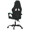 vidaXL Gaming Chair Black and Green Faux Leather