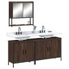 vidaXL Bathroom Furniture Set Brown Oak
