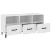 vidaXL TV Cabinet White Engineered Wood Medium TV Cabinet Rectangular