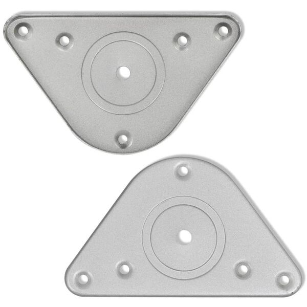 vidaXL Table Leg Set of 4 Brushed nickel Iron Large Adjustable Feet