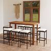 vidaXL Garden Bar Set Brown, Cream