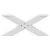 vidaXL Coffee Table Leg Set of 2 White Powder-coated steel Medium