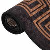vidaXL Rug Black and Gold 100% Polyester, PVC backing 31.5 x 59.1 in Rug