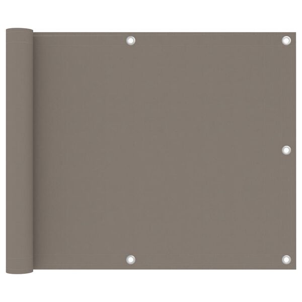 vidaXL Balcony Screen Taupe 29.5x196.9" Oxford Fabric