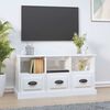 vidaXL TV Cabinet High gloss white Engineered wood Medium TV Cabinet