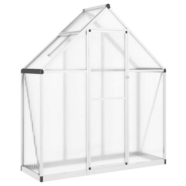 vidaXL Greenhouse Silver and Transparent