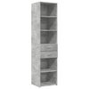 vidaXL Slim Storage Cabinet Concrete Grey Engineered Wood Slim