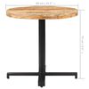 vidaXL Bistro Table Brown, Black Rough Mango Wood, Iron Medium Durable
