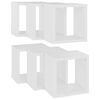 vidaXL Cube Shelf Set of 6 White Engineered wood 8.7x5.9x8.7 in