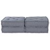 vidaXL Modular Sofa 2 pcs Grey 55.12 x 27.56 x 14.17 in Fabric