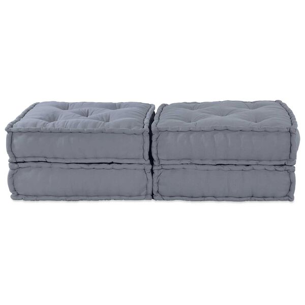 vidaXL Modular Sofa 2 pcs Grey 55.12 x 27.56 x 14.17 in Fabric