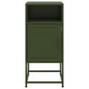 vidaXL Bedside Cabinet Set of 2 Olive Green Steel Medium