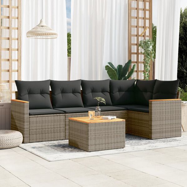 vidaXL Garden Sofa Set Grey