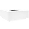 vidaXL Coffee Table White Engineered wood, tempered glass