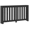 vidaXL Radiator Cover Black Oak 58.66 x 7.87 x 32.28 in