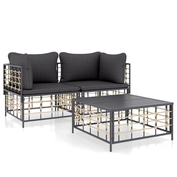 vidaXL Garden Lounge Set Anthracite