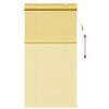 vidaXL Roller Blind with Curtains Yellow 43.31 x 86.61 in Bamboo
