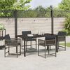 vidaXL Garden Dining Set 5 pcs Gray poly rattan