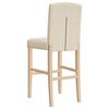vidaXL Bar Chair Cream Solid rubber wood Standard Footrest Bar Chair