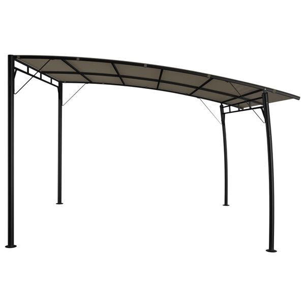 vidaXL Sunshade Awning Taupe Powder-coated steel, 100% polyester