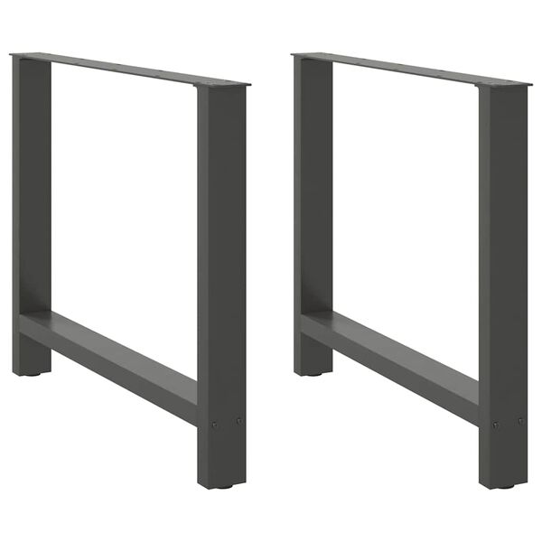 vidaXL Coffee Table Leg Set of 2 Anthracite Powder-Coated Steel 39.4 x