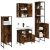 vidaXL Bathroom Cabinet Set Smoked Oak