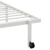 vidaXL Bed Frame White Steel Twin Foldable Bed Frame Rectangular