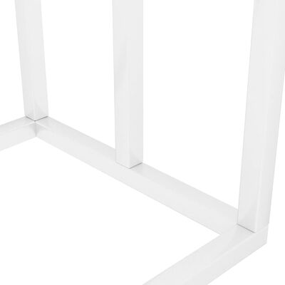 vidaXL Freestanding Towel Rack White 18.9"x9.4"x31.1" Iron