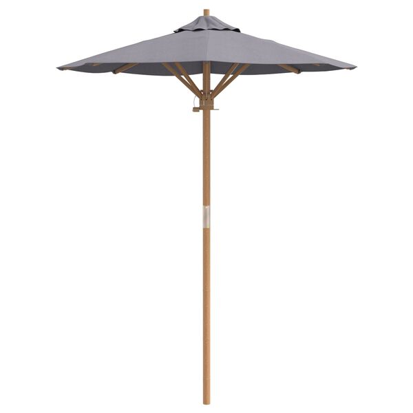 vidaXL Garden Parasol Dark gray 150 x 150 x 210 cm bamboo